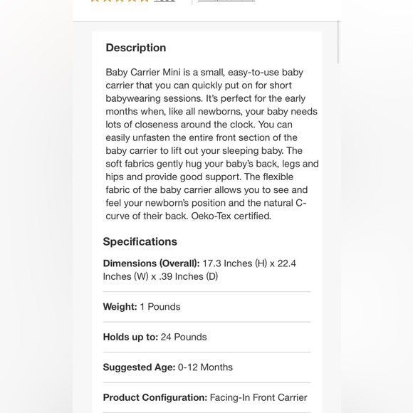 Baby Bjorn Other Baby Bjorn Mini Carrier Like New Poshmark